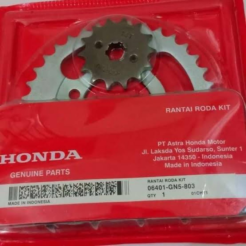 Gear Gir Set Paket Rantai Gir Honda Grand Astrea Legenda dll GN5