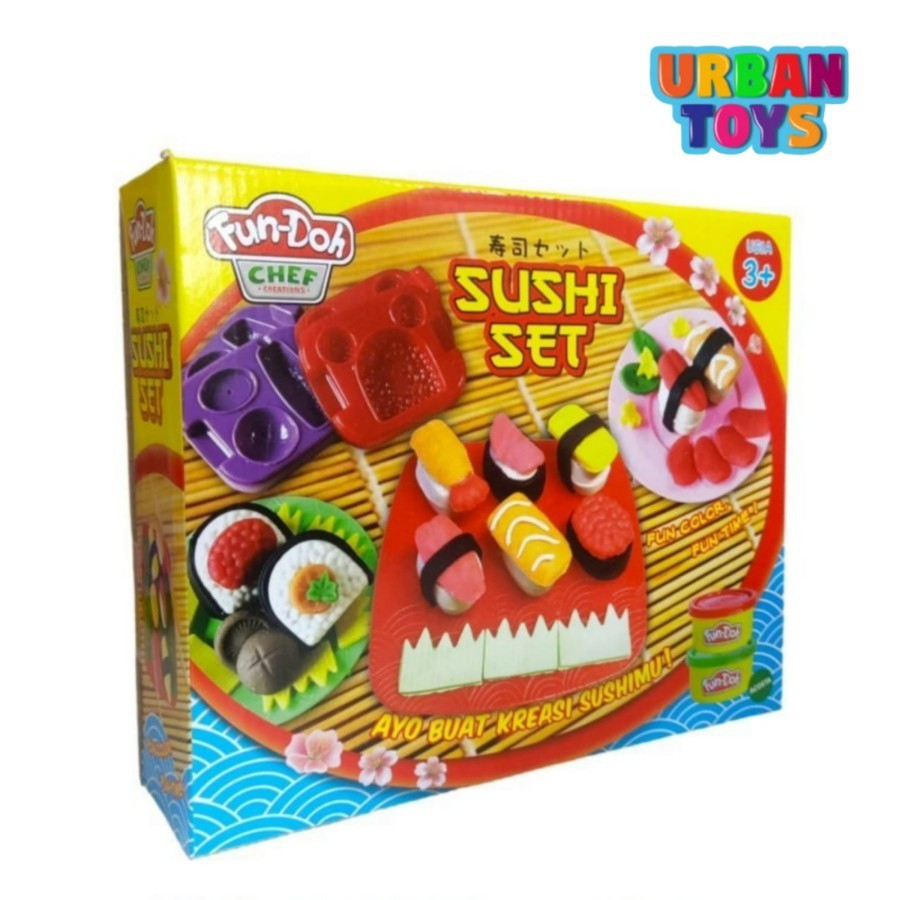 Fun Doh Sushi Set - Mainan Lilin Anak FunDoh / PlayDoh