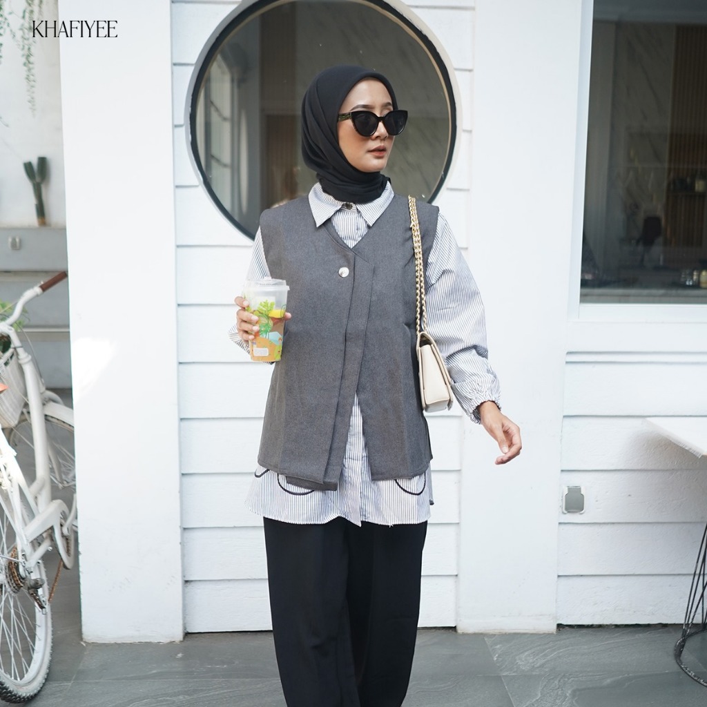 Paloma Vest Rompi Casual | Rompi Wanita/Vest Wanita Korea | Rompi Berkancing | SETELAN WANITA | Vest