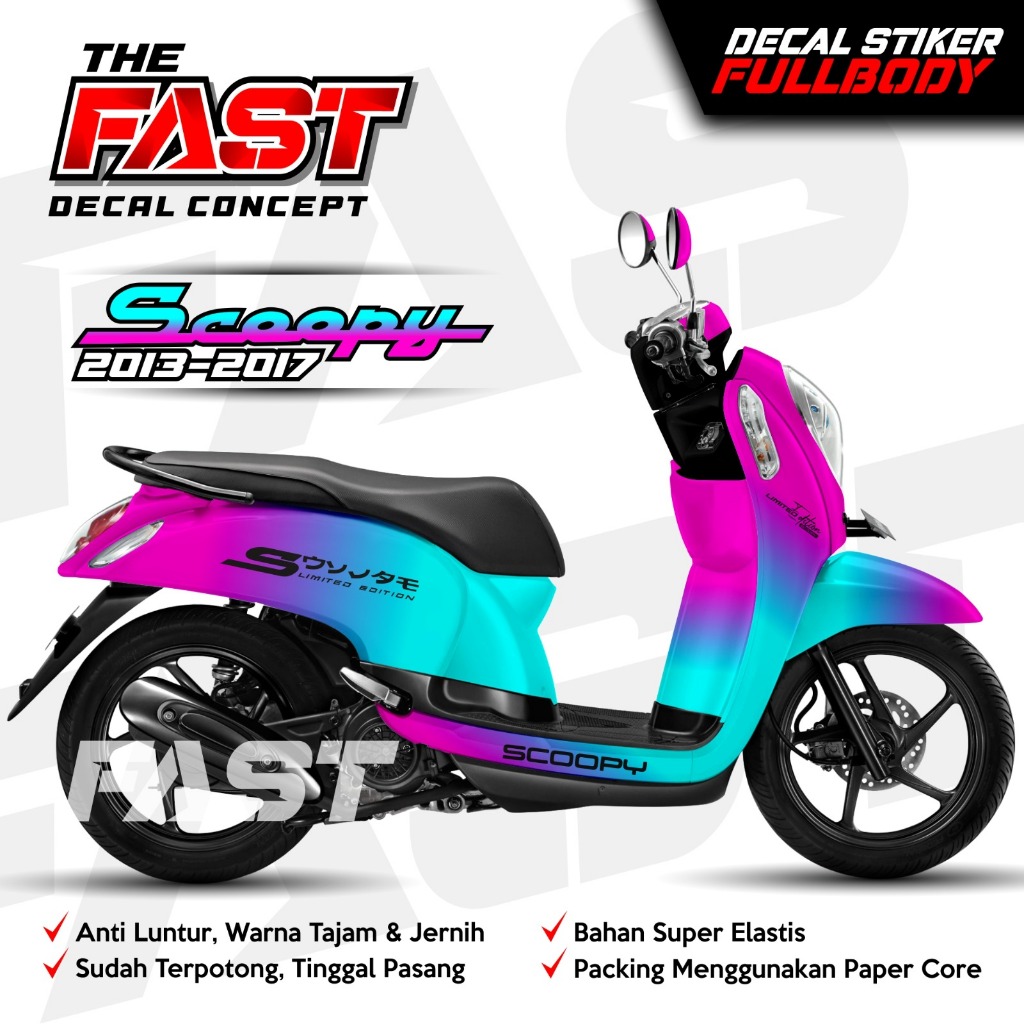 BISA COD Decal Siker Scoopy Fullbody Stiker Decal Scoopy Dekal Variasi Decal Bunglon Stiker Bunglon 