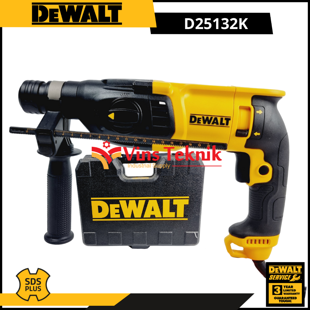 Mesin Bor Beton Rotary Hammer 26MM D25132 DEWALT D25132K