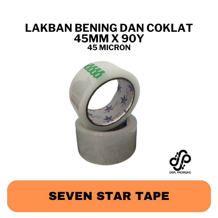 

Lakban Bening Coklat 90yard Isolasi Selotip Clear Tape