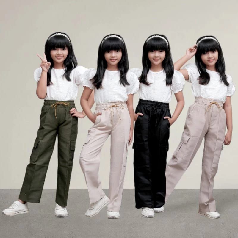 CELANA PANJANG CARGO ANAK PEREMPUAN // cargo anak perempuan joger//CELANA PANJANG CARGO ANAK PEREMPU