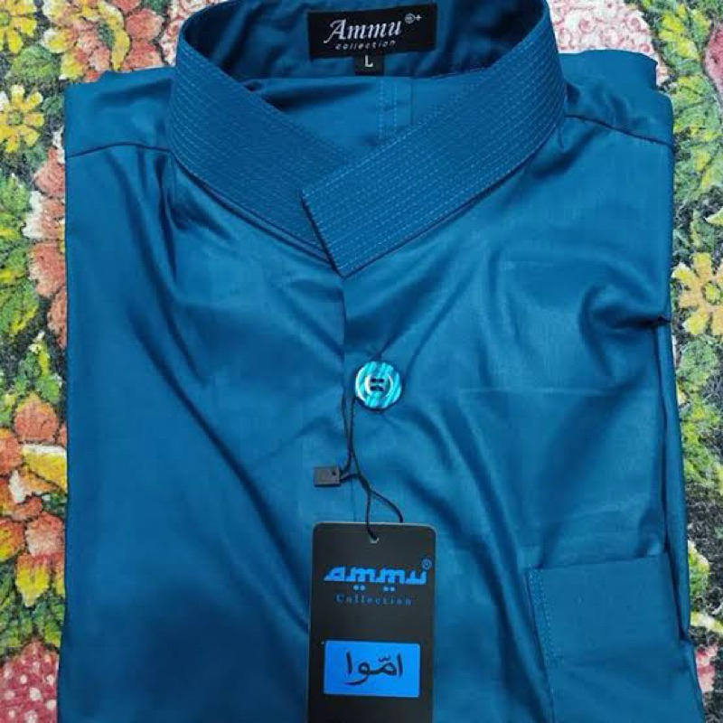 Baju Koko AMMU Warna Hijau Tosca Termurah