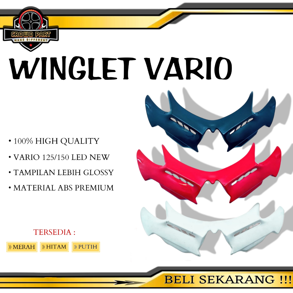 WINGLET VARIO WINGLE DEPAN VARIO ABS WINGLET VARIO 125/150 WINGLET VARIO PLASTIK WINGLET VARIO 125 W