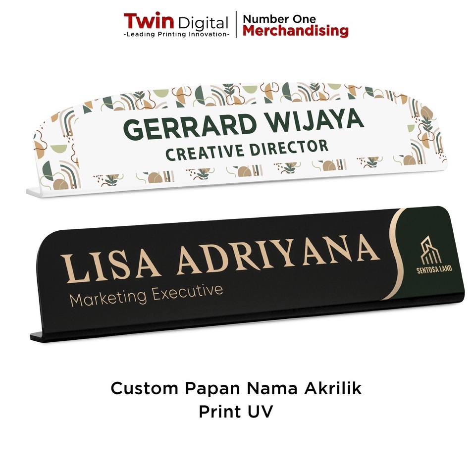 

Grosir Pemesanan Twindigital Custom Papan Nama Meja Eksklusif Akrilik Desk Name Plate Acrylic Print UV