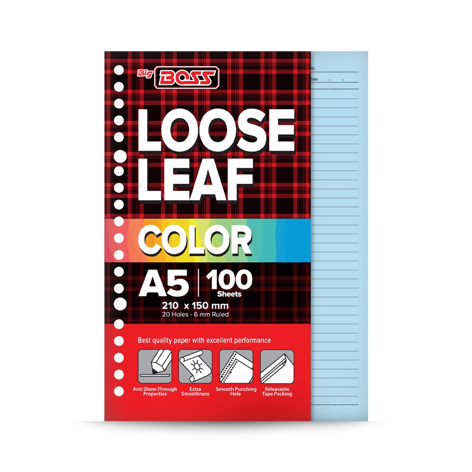 

Pusat Jual BigBoss Loose Leaf A5 1 Lembar Rainbow BBO LL 1 A5 RBW