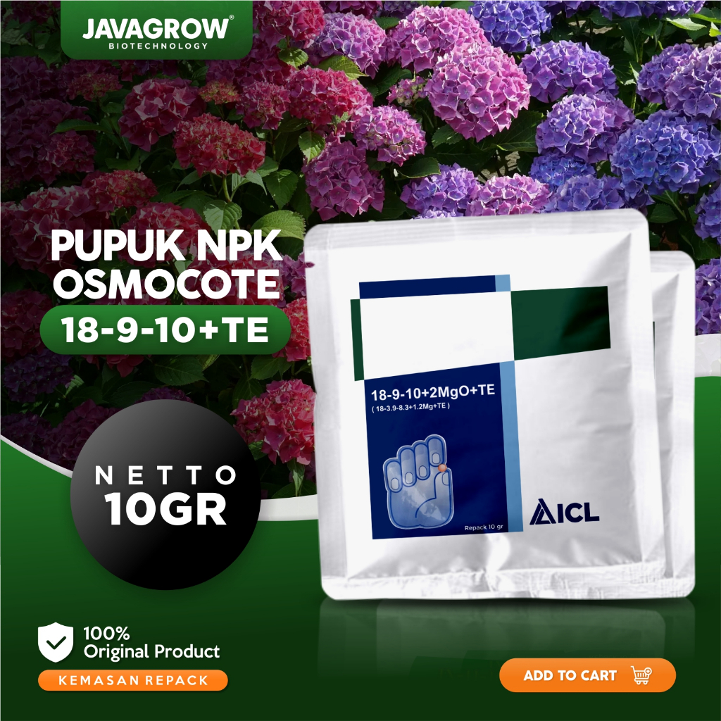Pupuk Npk Nutrisi Tanaman Seimbang Osmocote Pro 18 19 10 2MGO TE Sachet 10 Gram