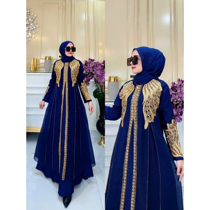 mamacha - ABAYA TURKEY PREMIUM jersey super mix ceruty baby doll | abaya style lebaran cantik mewah 