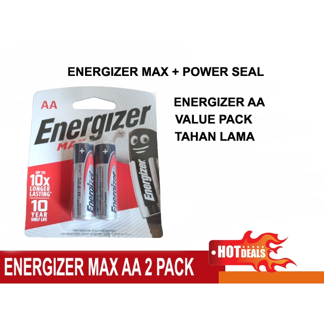 Energizer Max AA Isi 2 Battery Baterai Batere Energizer AA