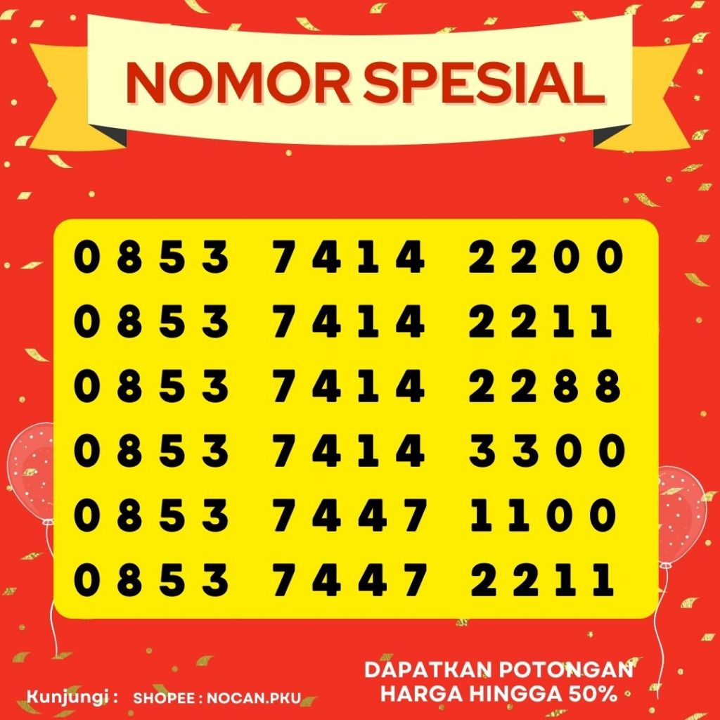 NOMOR CANTIK COMBO SAKTI TELKOMSEL NOCAN SERI AABB KARTU AS