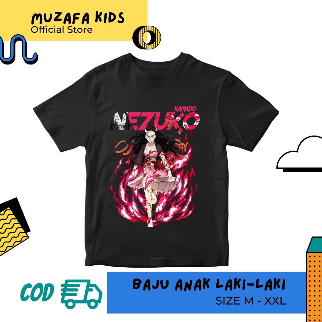 Baju Kaos Distro Anak Laki Laki Cartoon Keren 1 - 10 Tahun - Muzafa Kids - Mezuko