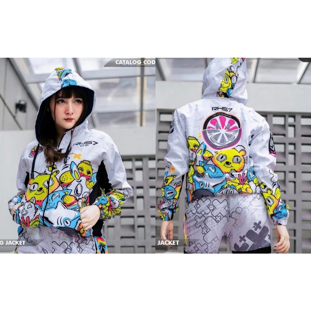 Jaket Running Racing Hell RH57 Fullprint Edisi Terbaru/Jaket RacinG Hell Printing