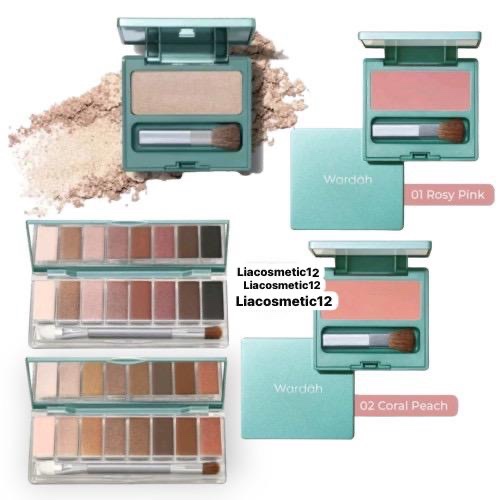 wardah eyeshadow highliter blush on exclusive