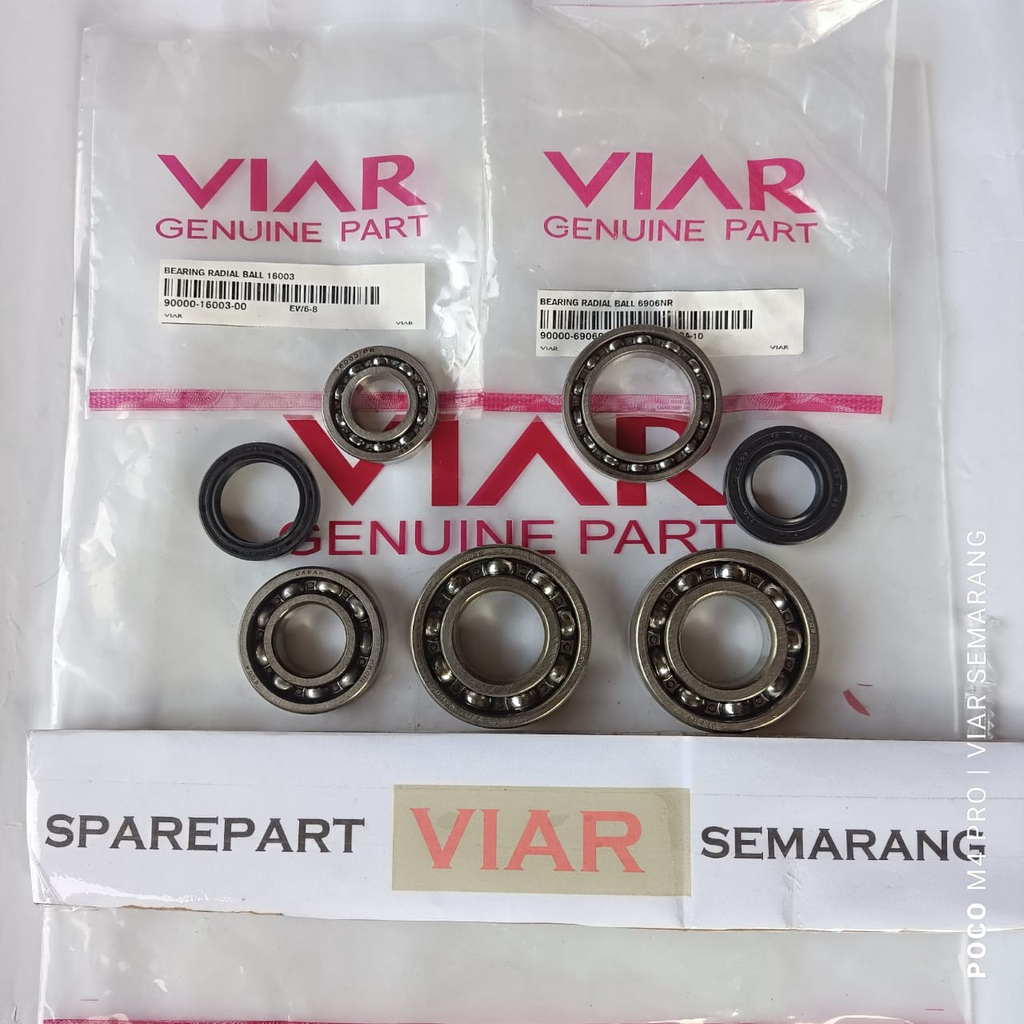 Bearing set gearbox tipe panjang Laker gearbox set viar tipe panjang 150 200 300cc + seal gearbox