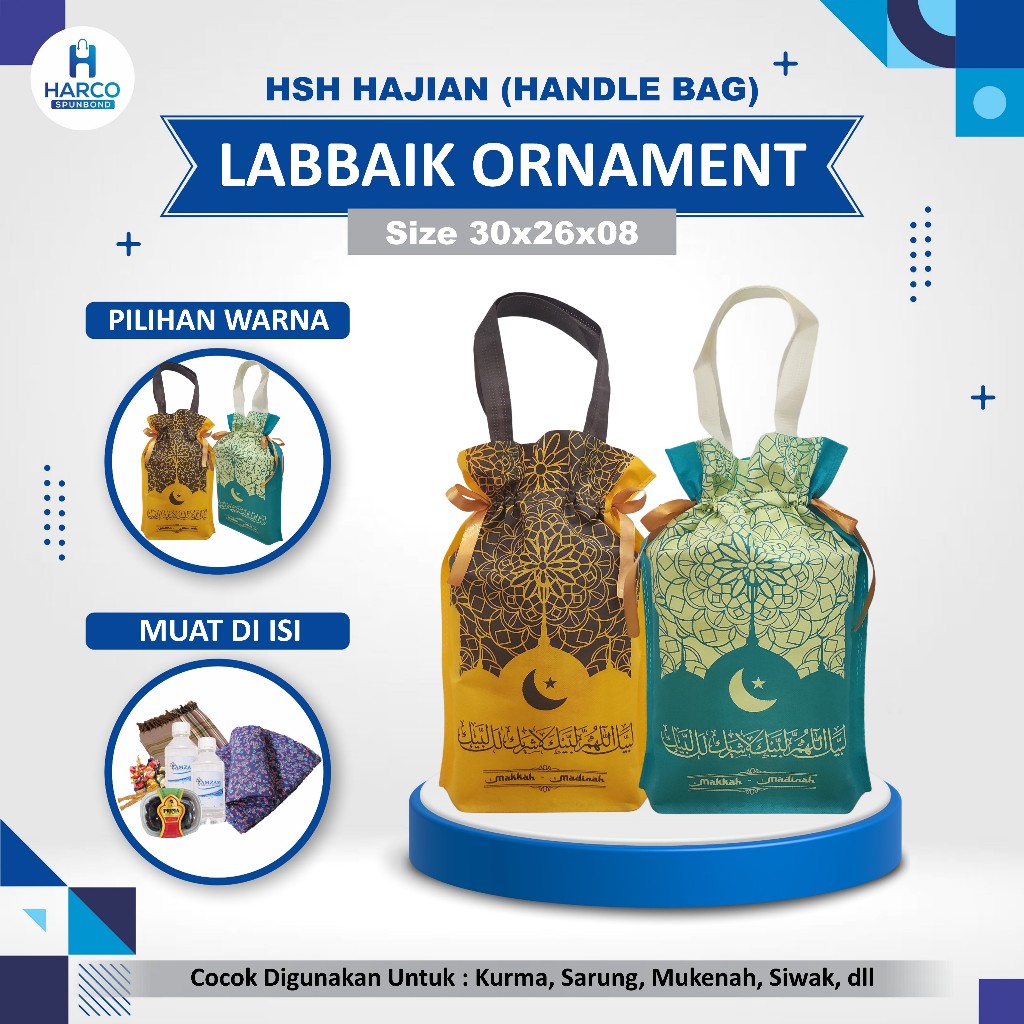 

Tas Spunbond Souvenir Haji dan Umroh Goodie Bag Haji Tas Souvenir Haji Tas Bingkisan Haji Tas Oleh Oleh Haji