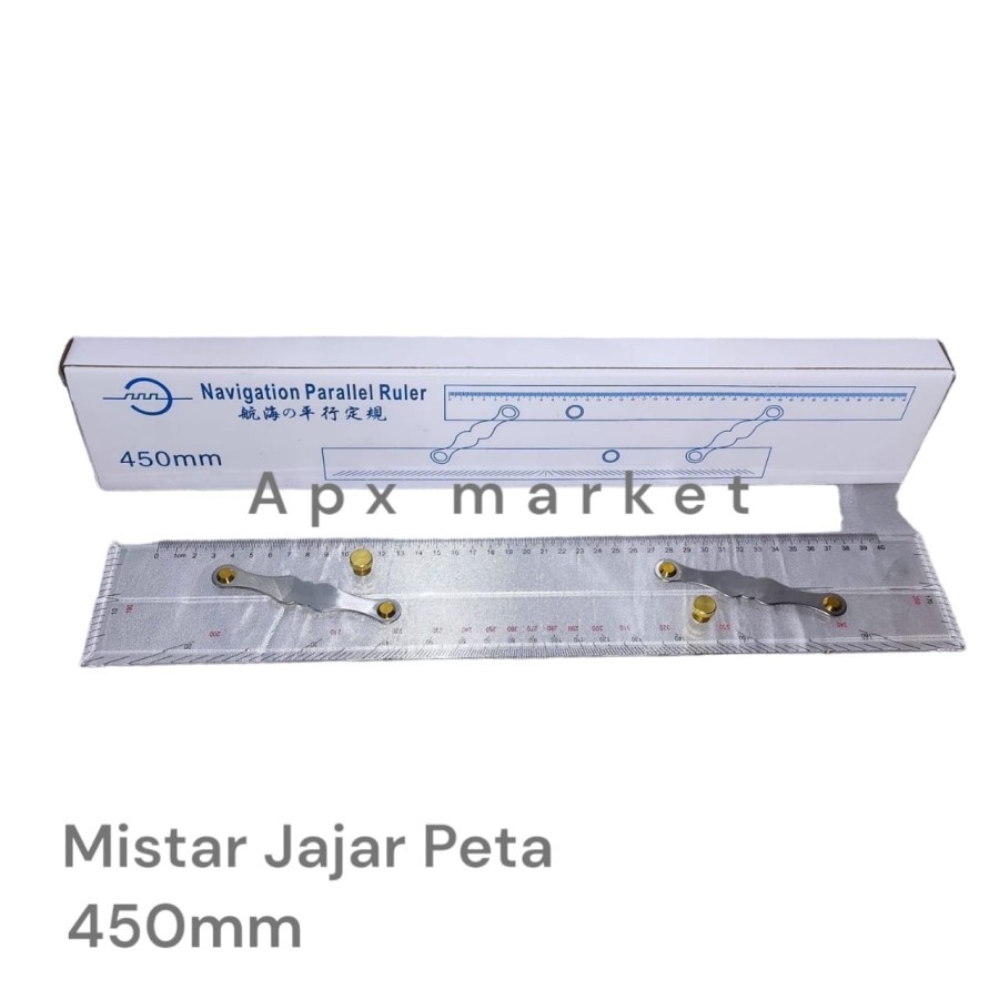 

Mistar Jajar Peta (Parallel Ruler) 450mm