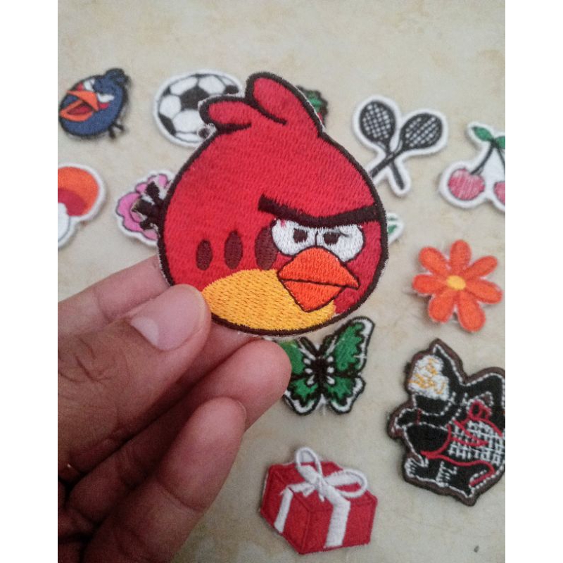 bordir  angry bird / pig murah