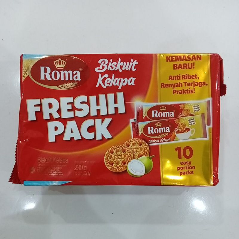 

Roma Biskuit Kelapa Freshh Pack isi 10 Bungkus @23 gram / 230 gram
