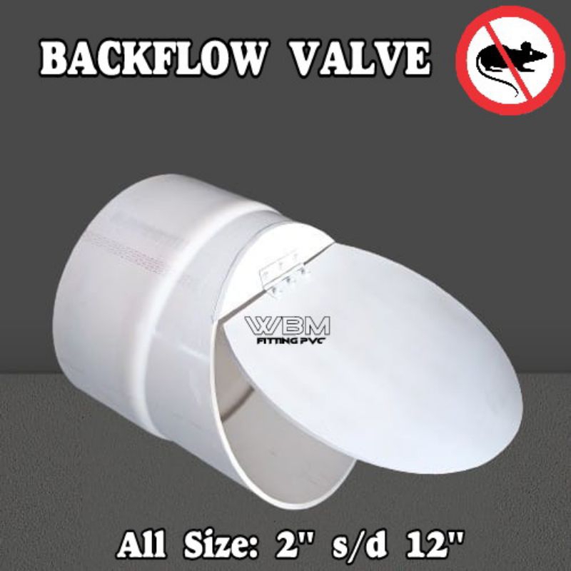 Backflow valve 12" inchi backflow 12 dim pvc