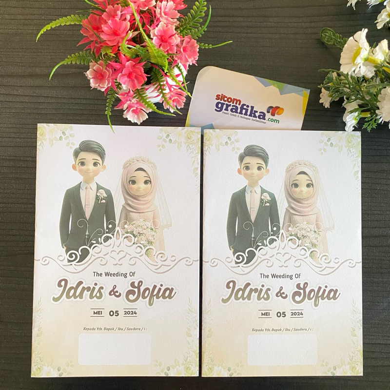 

Undangan Nikah Tema Islami Kartun Undangan Simple Unik Undangan Nikah Undangan Tasyakuran Undangan Pernikahan