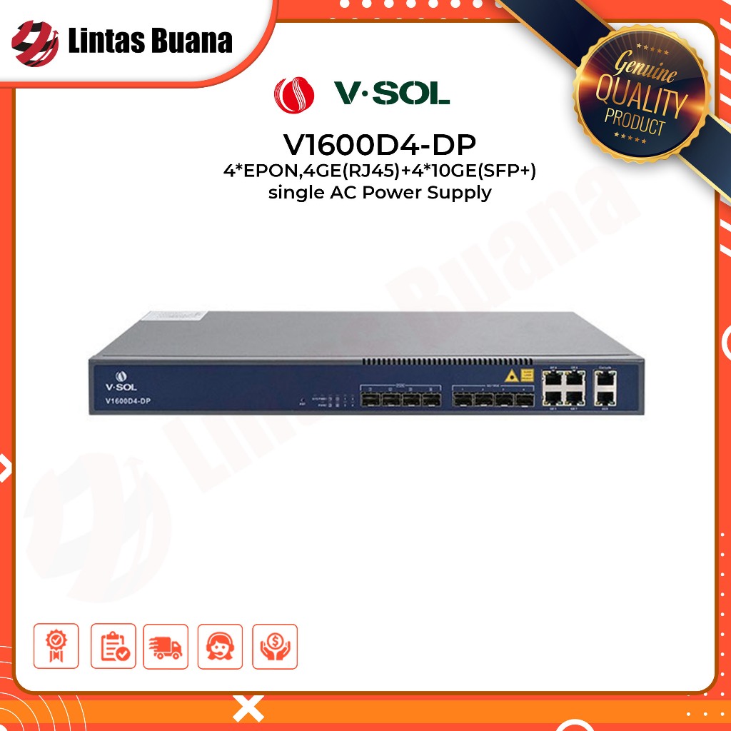 VSOL EPON OLT V1600 D4-DP 4 Port EPON OLT Layer 3 V1600D4-DP