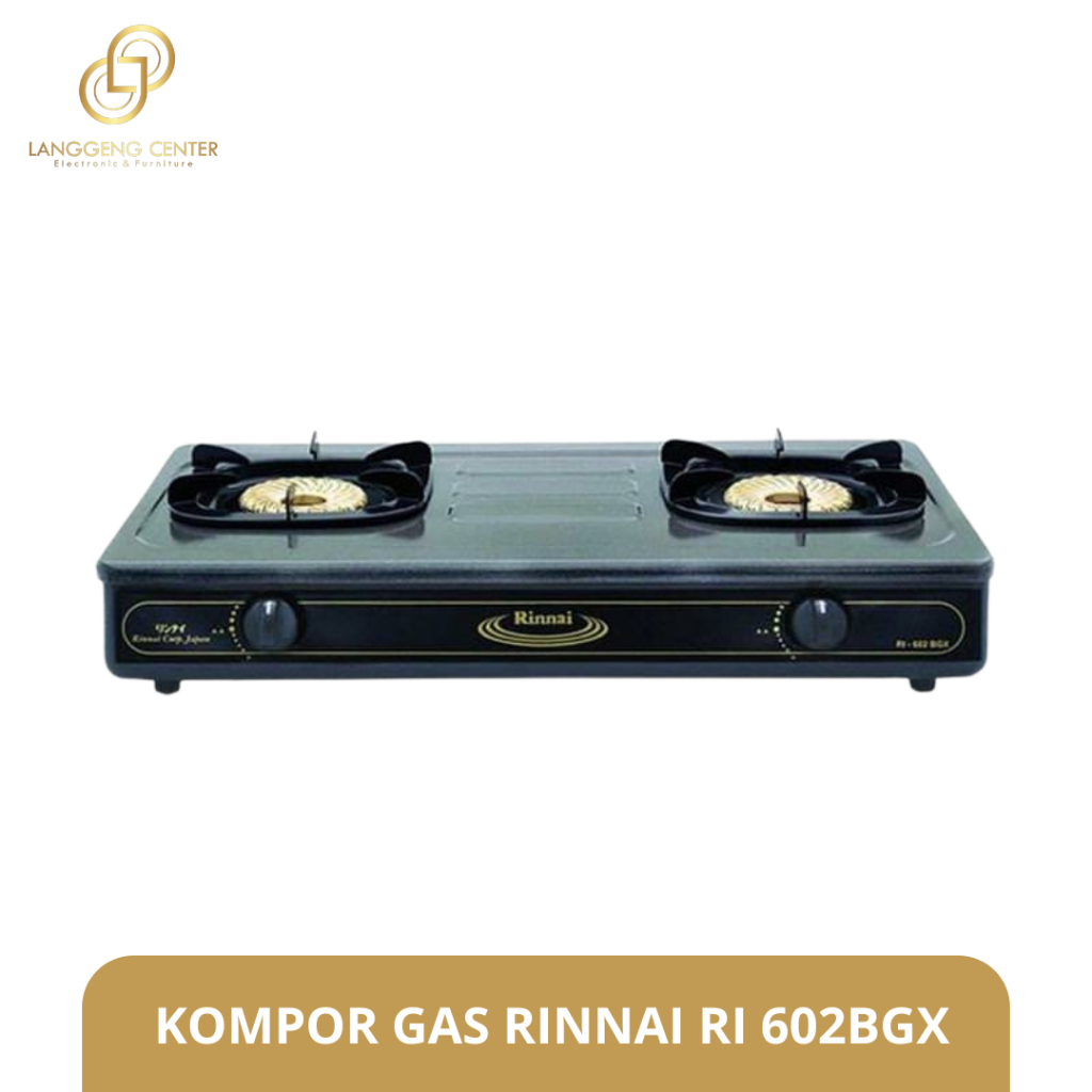 Kompor Gas Rinnai 2 Tungku Ri 602BGX Api Tornado