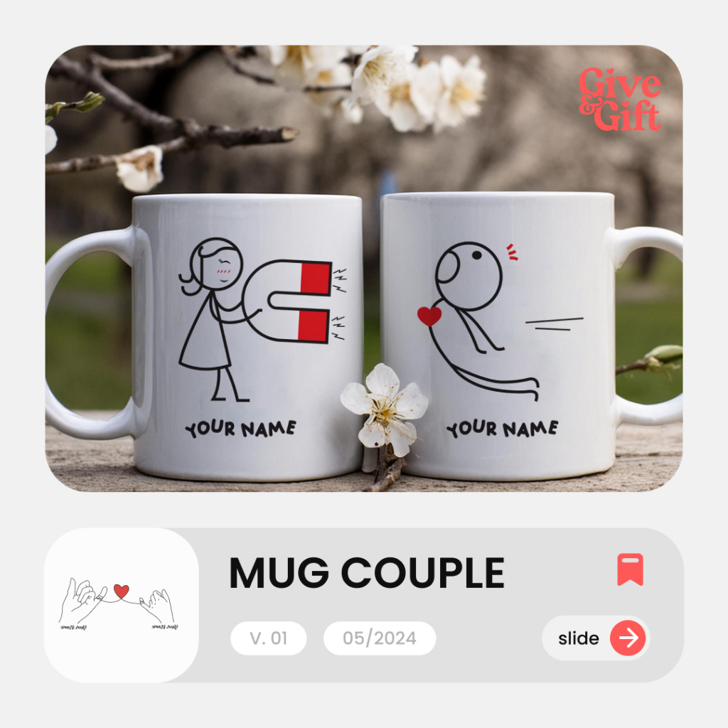 Mug Gelas Custom Couple / Mug Pasangan / Mug Wedding / Mug Couple Unik Custom
