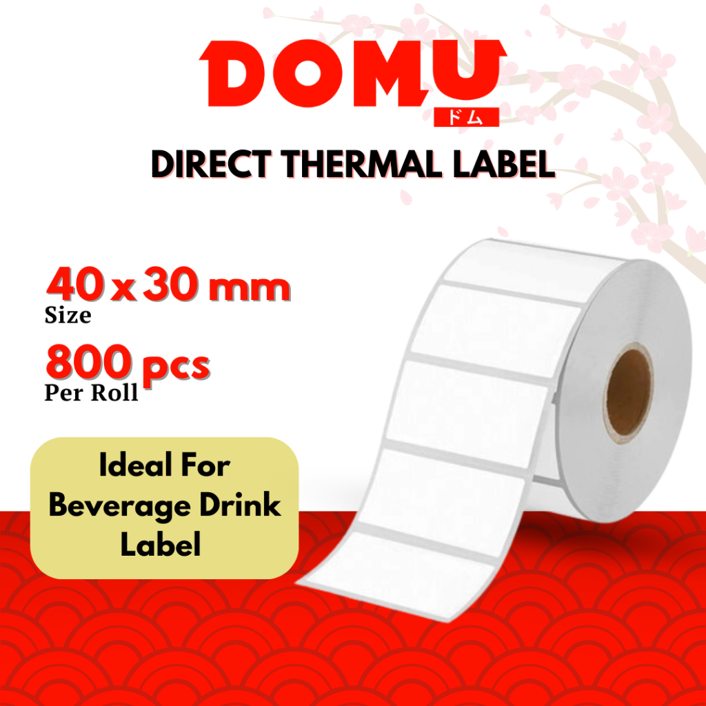 

Kertas Sticker Label Thermal Resi 40x30 mm | Isi 800 Lembar per Roll