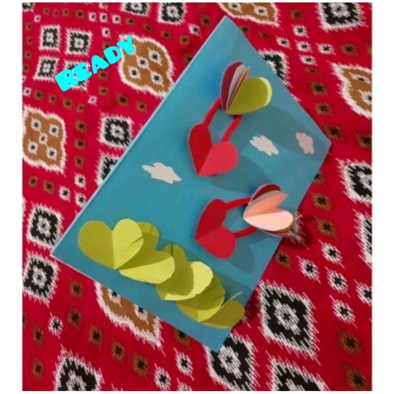 HAPPY WEDDING ANNIVERSARY PERNIKAHAN GIFT CARD HANDMADE 3D POP UP KADO KARTU UCAPAN VALENTINE CEWEK 