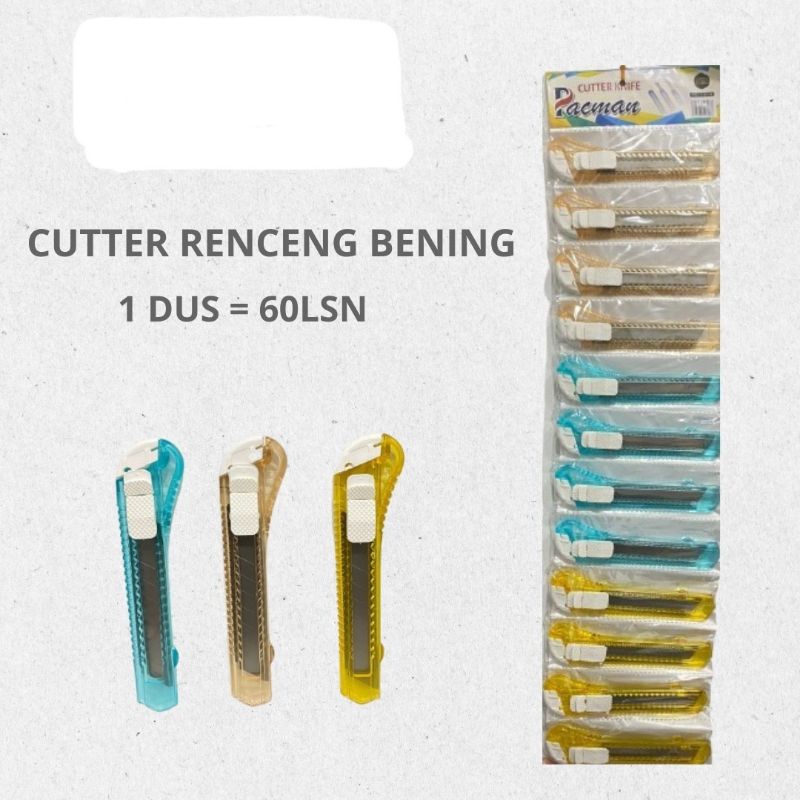 

Cutter Besar 12pcs / Pisau Cutter BESAR Murah Kemasan Renceng 12 Pcs PACMAN