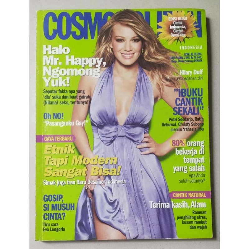 Majalah Cosmopolitan April 2008 : Cover Hilary Duff - Man Manual