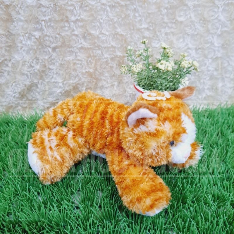 Boneka Lying Kucing Red Tabby S Boneka Lying Red Tabby Cat S Isi Pasir