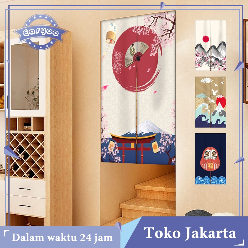 Tirai Hordeng Pintu Kamar | Gorden Pintu | Tirai Noren Jepang | Gorden Tirai Pintu Untuk Dapur Kamar