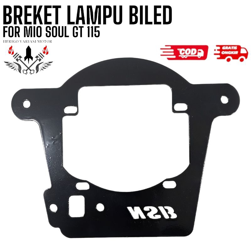 breket biled bracket dudukan lampu projie biled 2,5 inch pnp mio soul gt 115