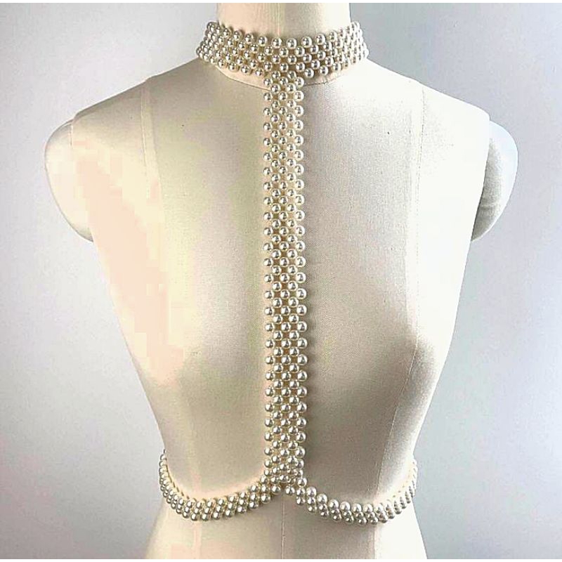 BUTIK FLA (YORA) Body pearl Body chain accessories aksesoris mutiara belt pearl beads rantai mute ak