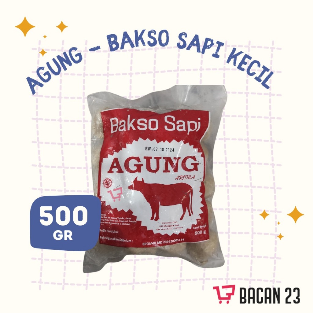 

Bakso Sapi Agung Kecil (500 gr) Bakso Agung Frozen Food