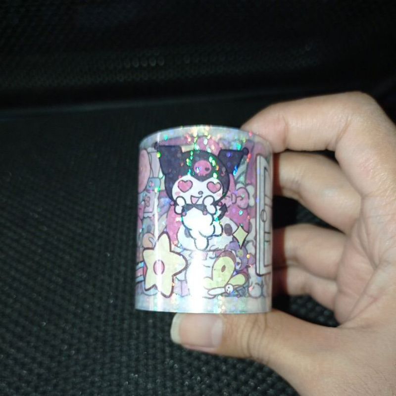 Stiker gulungan gliter momo anak mainan tempel 1pcs