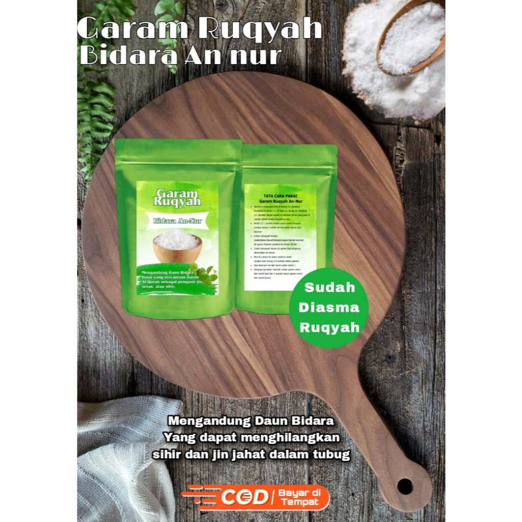 

Garam Ruqyah Bidara An nur isi 200 gram Metode kebangkrutan, gangguan sihir, dan penarik rezeki