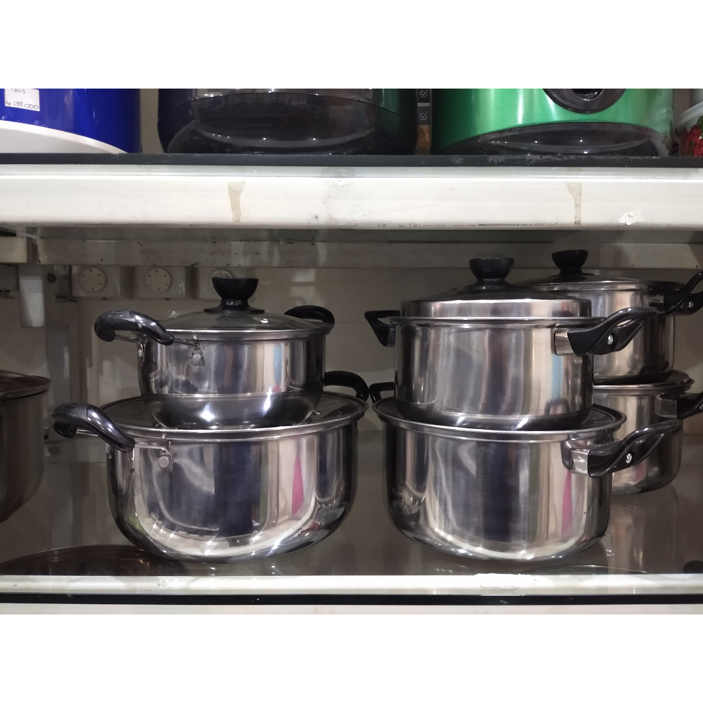 Panci Stainless / Panci Sayur Stainless Steel Tutup Kaca / Tutup Stainless