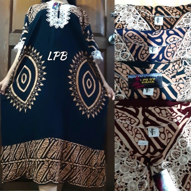 Daster Arab Renda Jumbo Motif Batik LD 125 CM Rayon Superrr