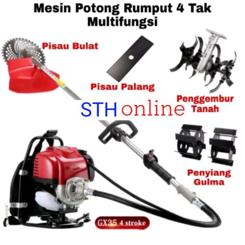 Mesin potong rumput HONDA model mollar gx-35 4 tak