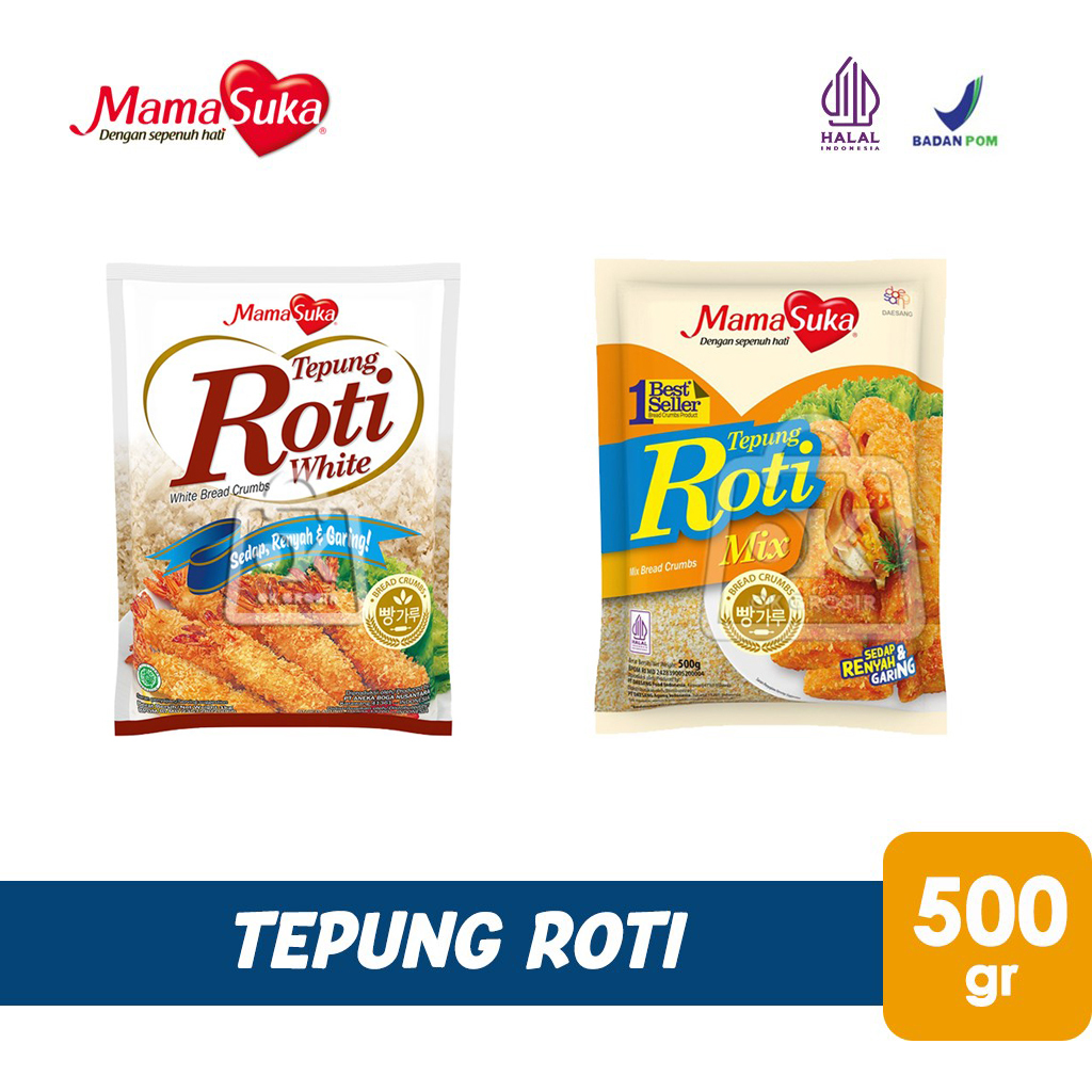 

Mamasuka Tepung Roti / Breadcrumbs / Tepung Panir (500 gr)