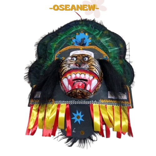 -MURAH- TOPENG REOG BULU BESAR RANDOM / Anak / Topeng reog ponorogo dadak merak harimau