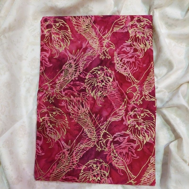 Kain batik Rajawali Gold Pink Fanta