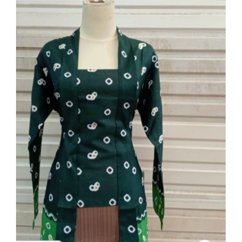 atasan kebaya kutubaru motif bunga kecil kebaya fashion wanita/kebaya kerja/kondangan