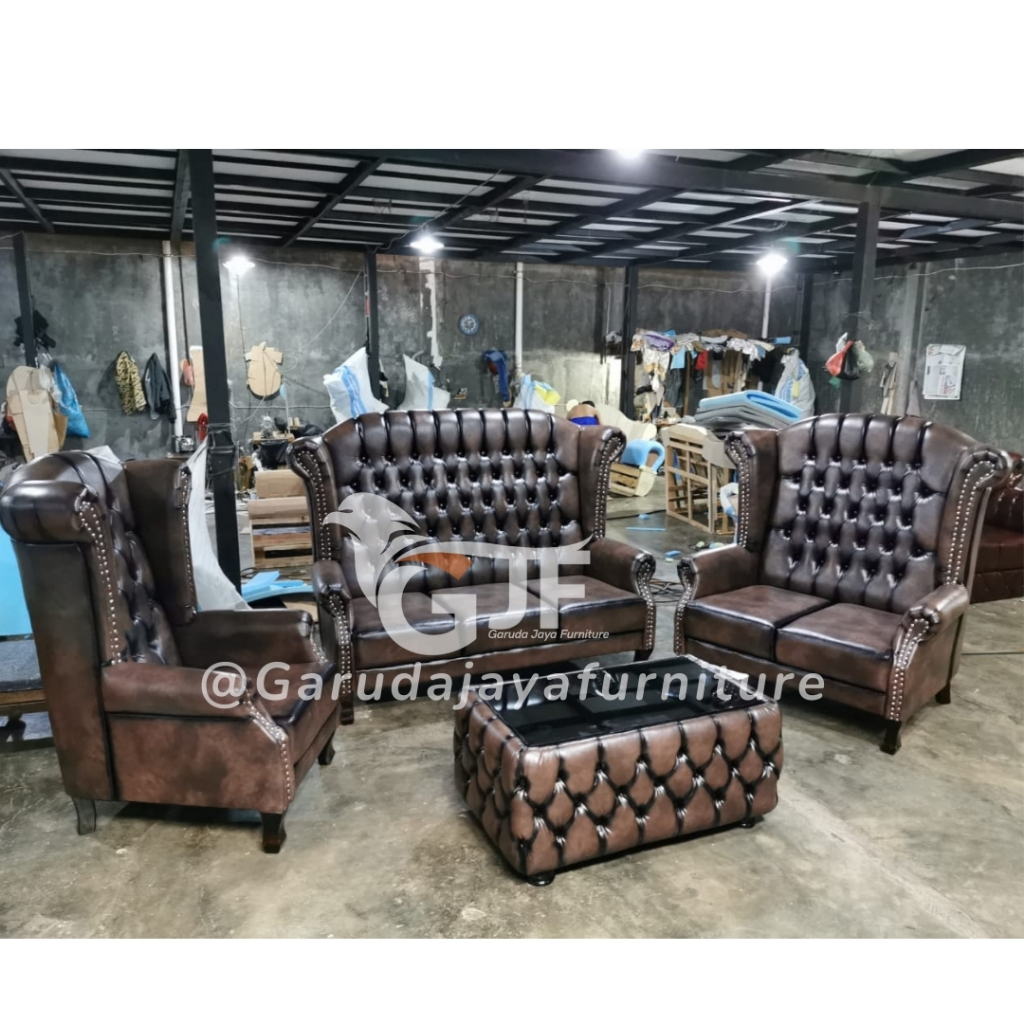 SOFA TAMU 321 BAHAN BELUDRU DAN KULIT/SOFA RUANG TAMU/SET SOFA DAN KURSI TAMU EMPUK/SOFA BESAR DAN M