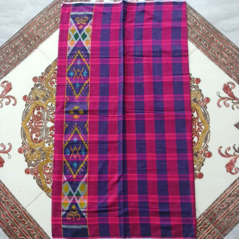 KAIN TENUN KAMEN ENDEK  KOTAK DOBOL POLOS TUMPAL MOTIF BALI | KAMEN KOTAK | KAMEN BALI | KAMEN PREMI