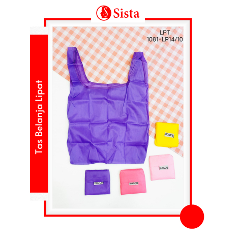 Tas Belanja Lipat Serbaguna Totebag Lipat Polos Warna