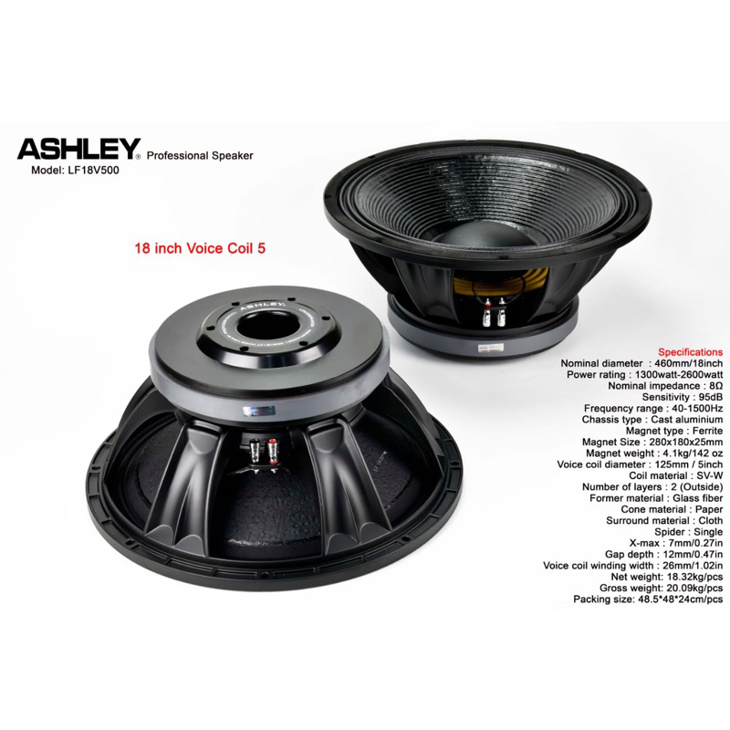 speaker ashley 18v500